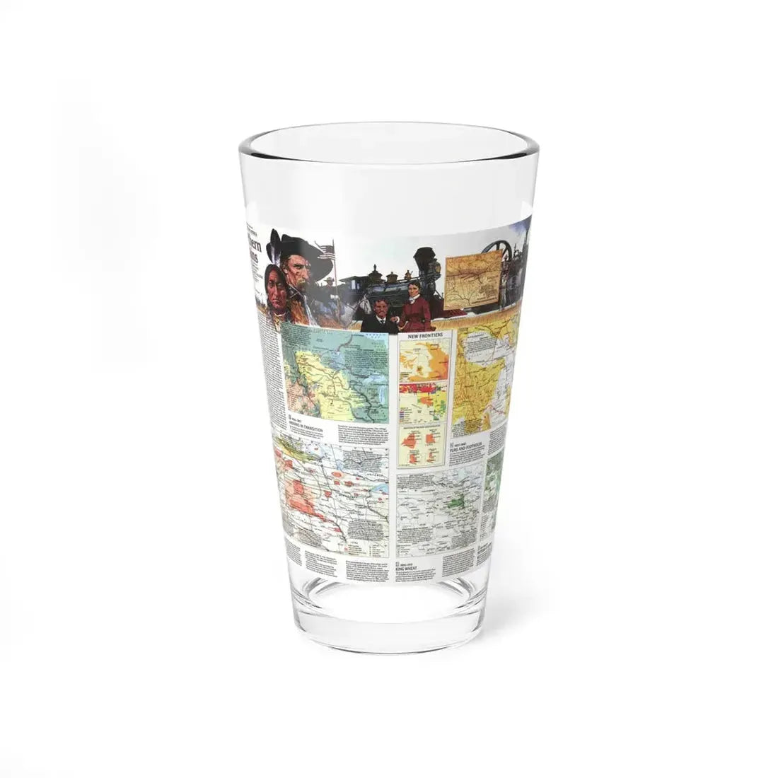 USA - Northern Plains 2 (1986) (Map) Pint Glass 16oz - Go Mug Yourself