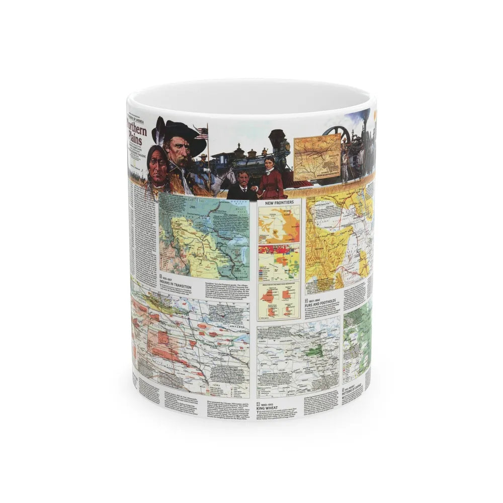 USA - Northern Plains 2 (1986) (Map) White Coffee Mug-11oz-Go Mug Yourself