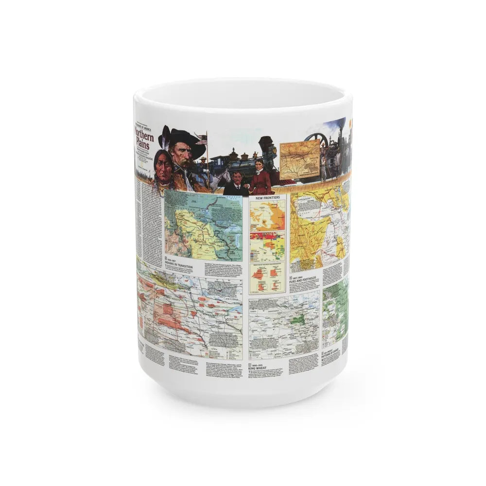 USA - Northern Plains 2 (1986) (Map) White Coffee Mug-15oz-Go Mug Yourself