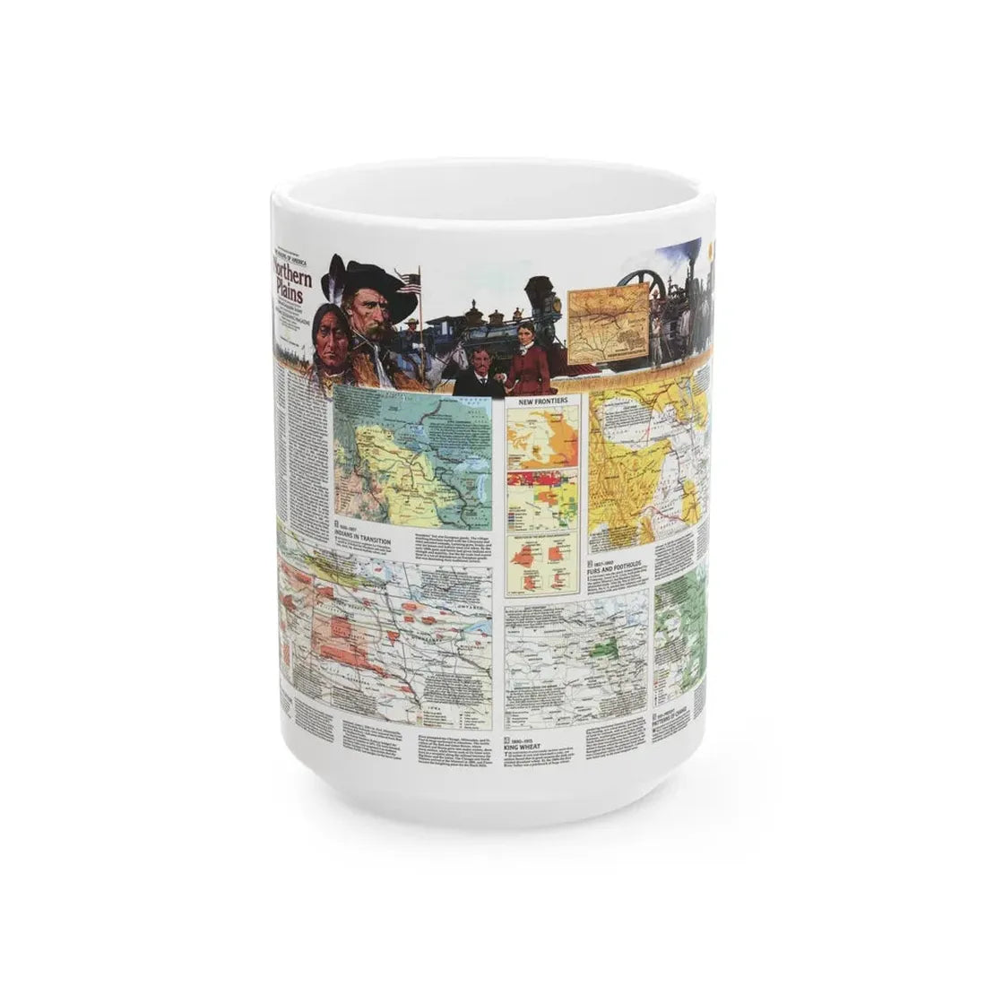 USA - Northern Plains 2 (1986) (Map) White Coffee Mug 15oz - Go Mug Yourself
