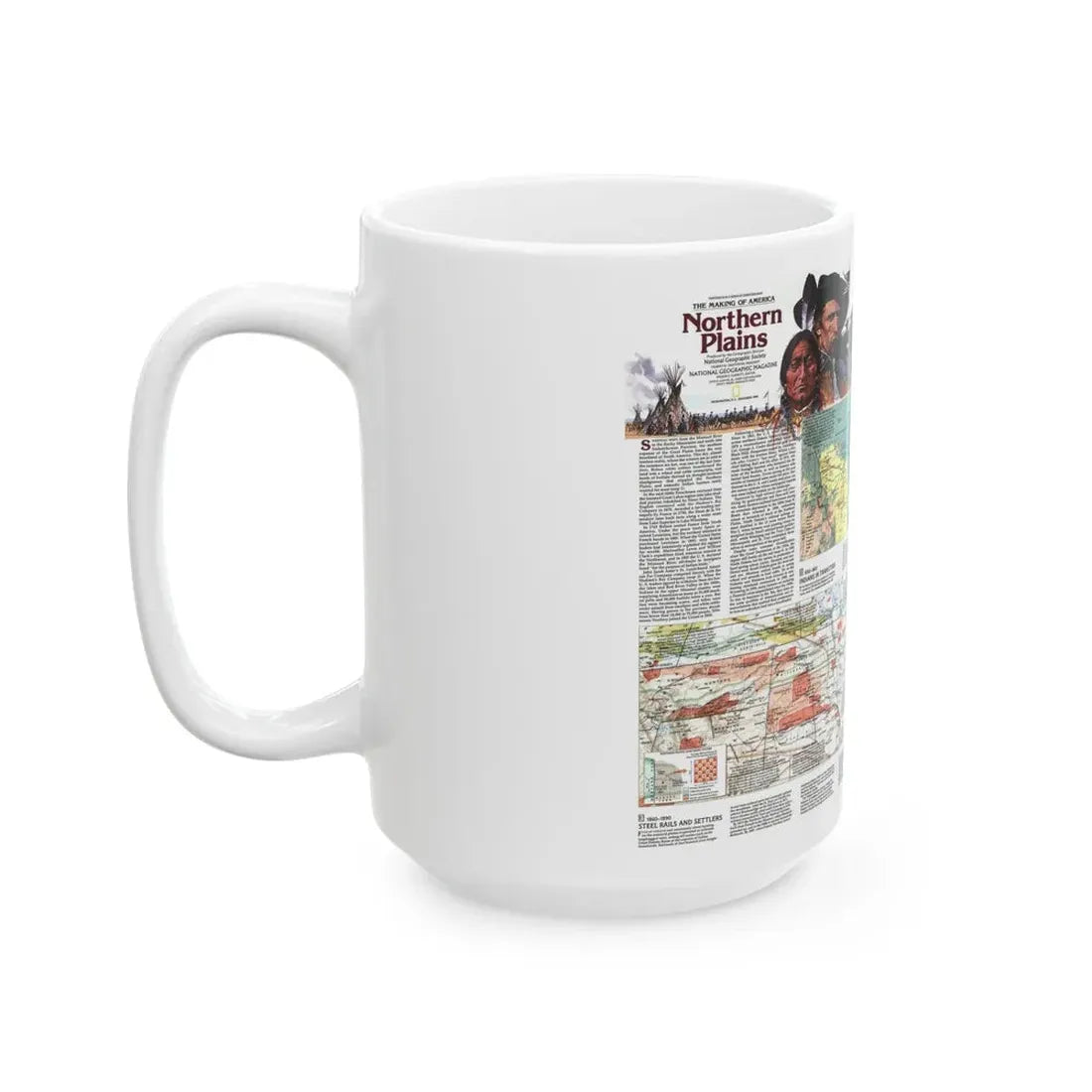 USA - Northern Plains 2 (1986) (Map) White Coffee Mug - Go Mug Yourself