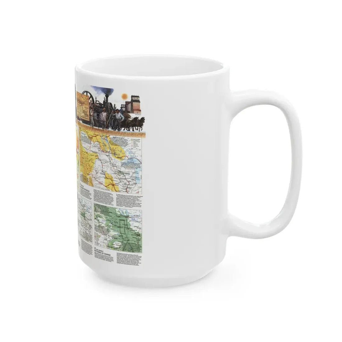 USA - Northern Plains 2 (1986) (Map) White Coffee Mug - Go Mug Yourself