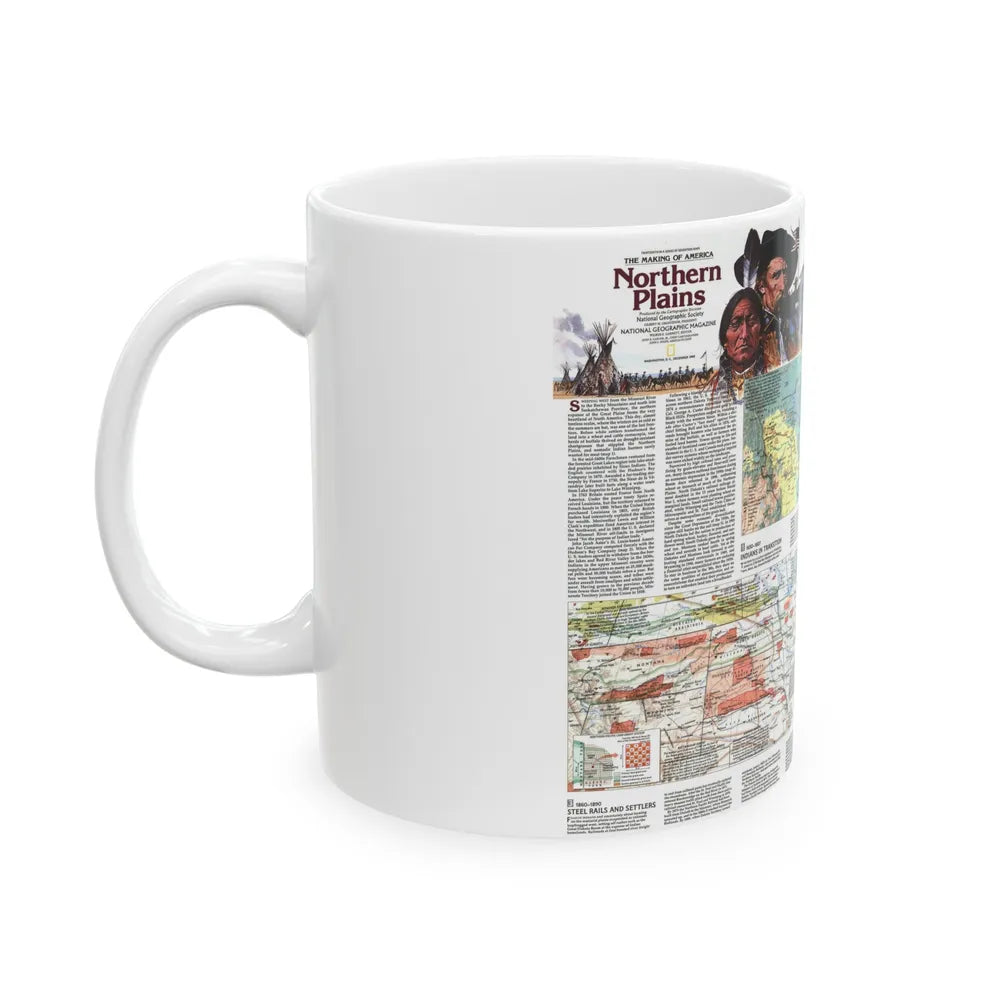 USA - Northern Plains 2 (1986) (Map) White Coffee Mug-Go Mug Yourself