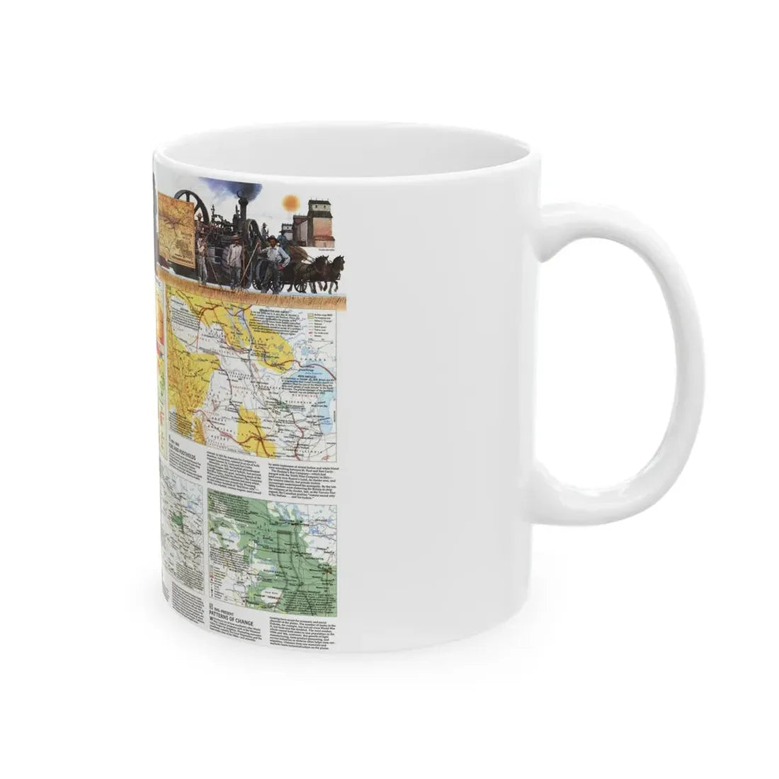 USA - Northern Plains 2 (1986) (Map) White Coffee Mug - Go Mug Yourself