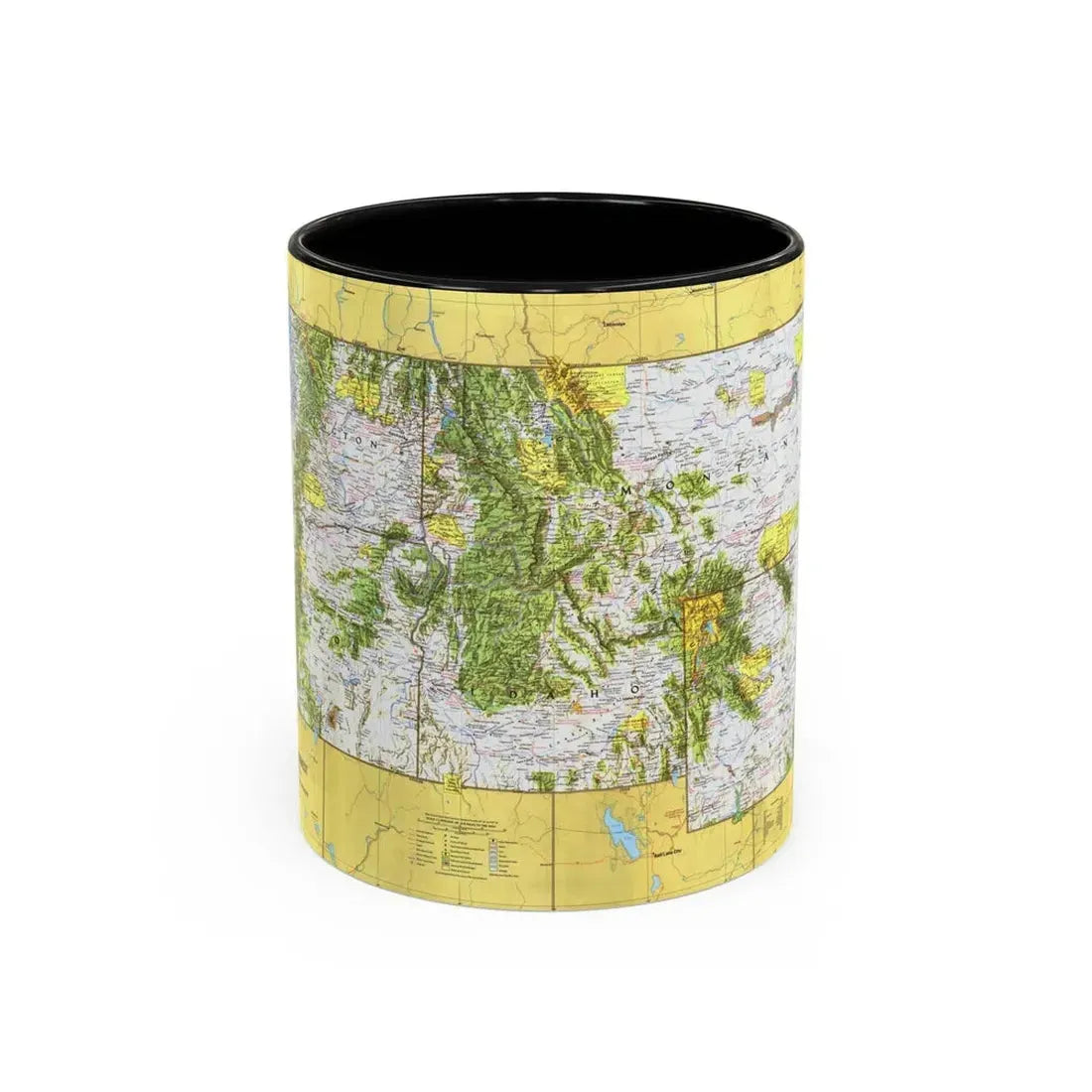 USA - Northwest 1 (1973) (Map) Accent Coffee Mug 11oz Black - Go Mug Yourself