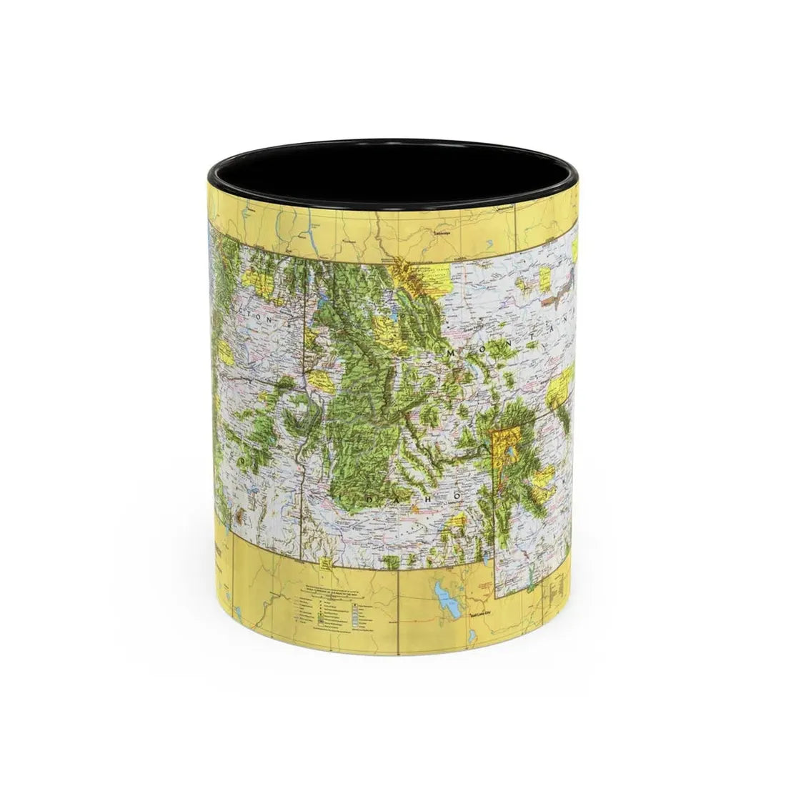 USA - Northwest 1 (1973) (Map) Accent Coffee Mug 11oz Black - Go Mug Yourself