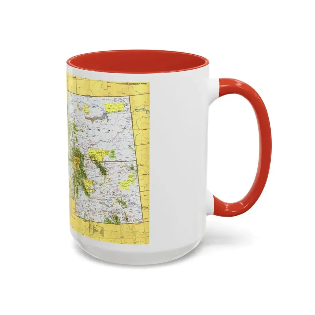 USA - Northwest 1 (1973) (Map) Accent Coffee Mug - Go Mug Yourself