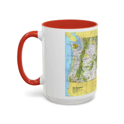 USA - Northwest 1 (1973) (Map) Accent Coffee Mug - Go Mug Yourself