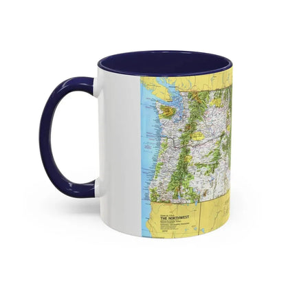 USA - Northwest 1 (1973) (Map) Accent Coffee Mug - Go Mug Yourself