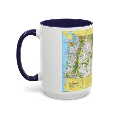USA - Northwest 1 (1973) (Map) Accent Coffee Mug - Go Mug Yourself