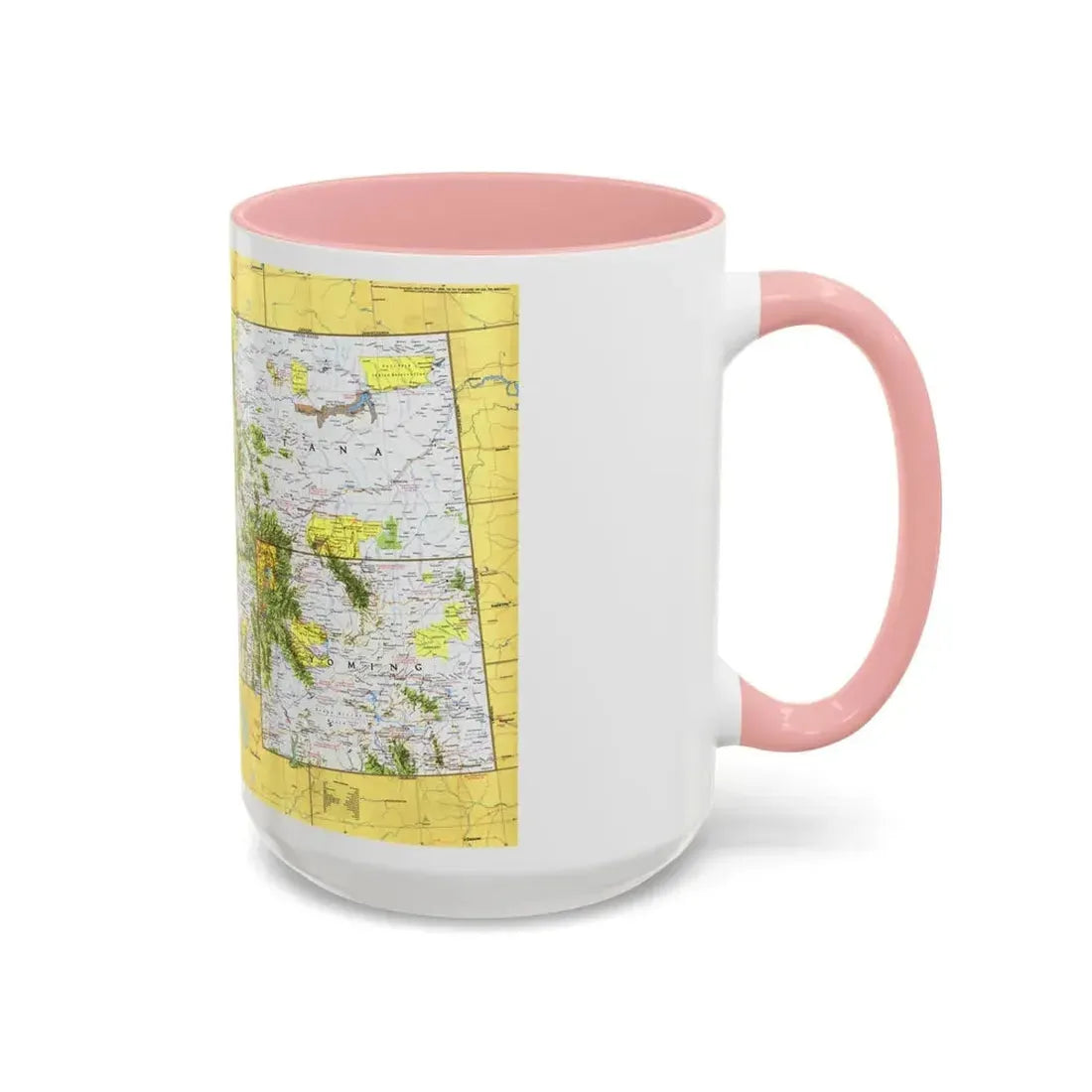 USA - Northwest 1 (1973) (Map) Accent Coffee Mug - Go Mug Yourself