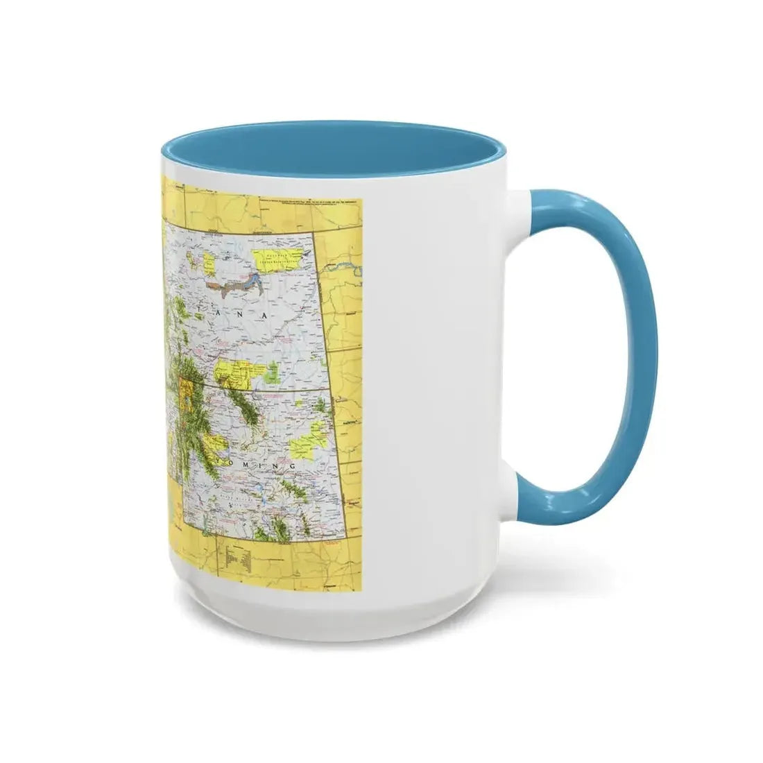 USA - Northwest 1 (1973) (Map) Accent Coffee Mug - Go Mug Yourself