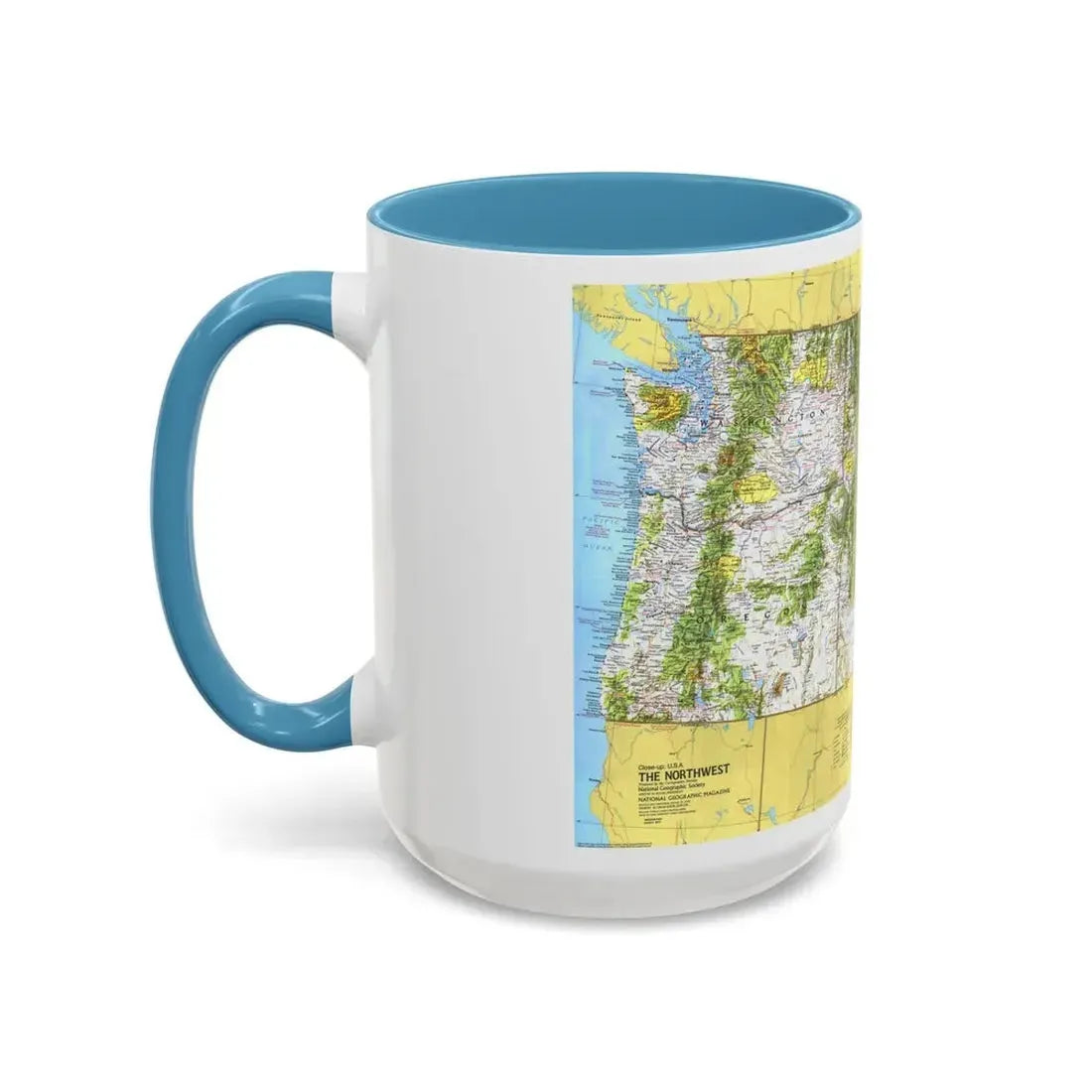 USA - Northwest 1 (1973) (Map) Accent Coffee Mug - Go Mug Yourself