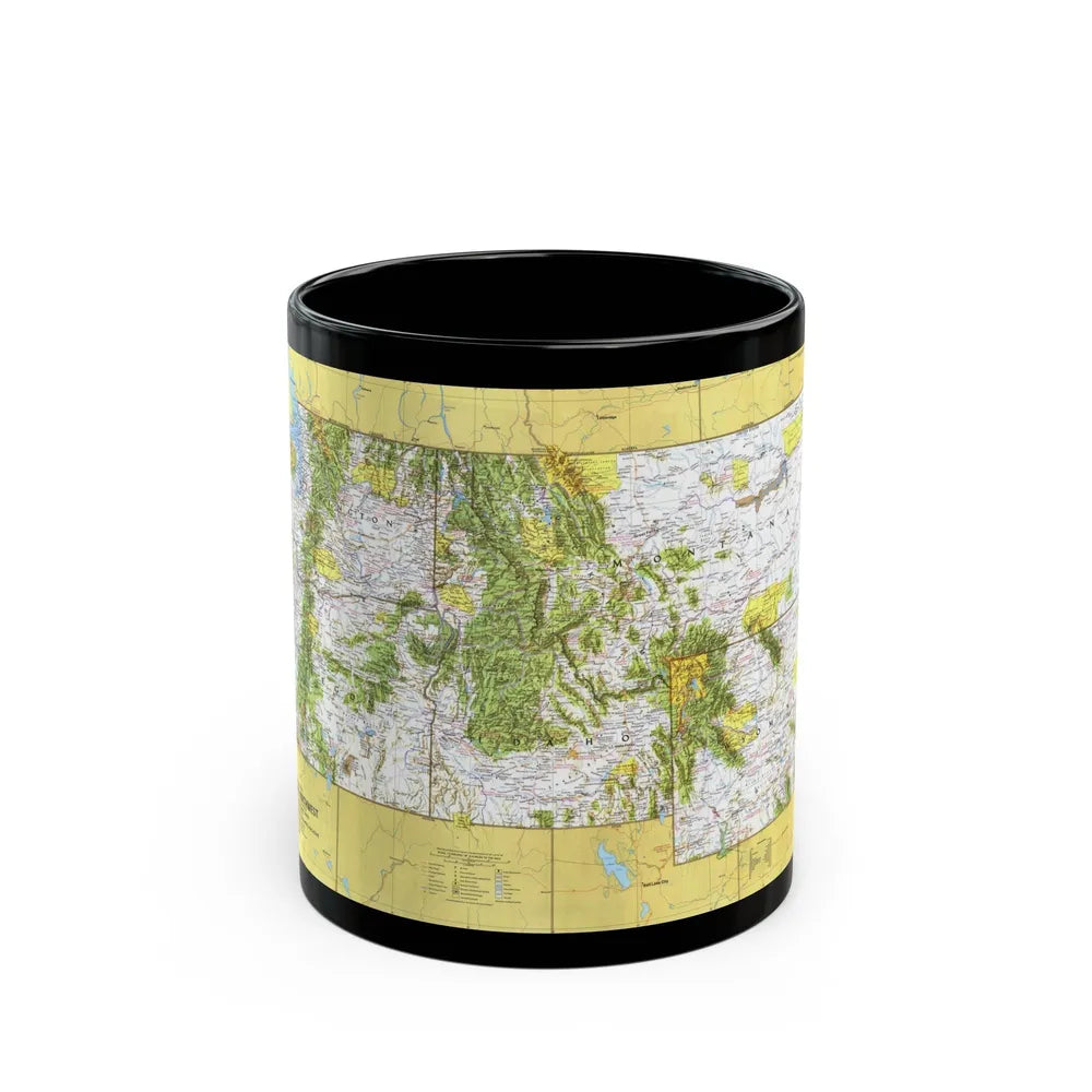 USA - Northwest 1 (1973) (Map) Black Coffee Mug-11oz-Go Mug Yourself