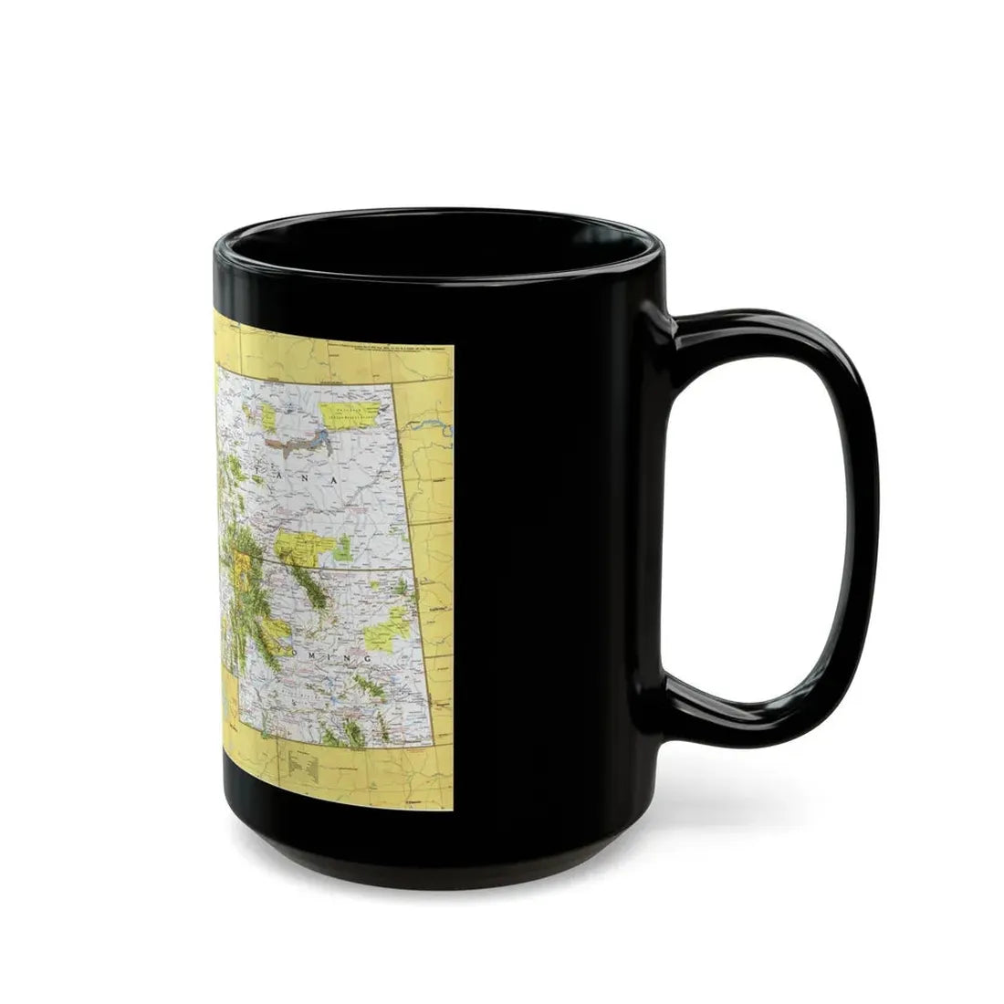 USA - Northwest 1 (1973) (Map) Black Coffee Mug - Go Mug Yourself