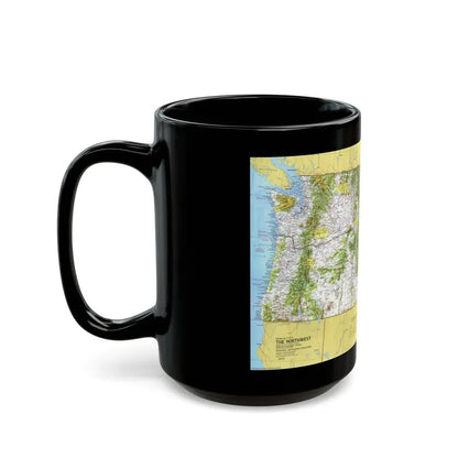 USA - Northwest 1 (1973) (Map) Black Coffee Mug - Go Mug Yourself