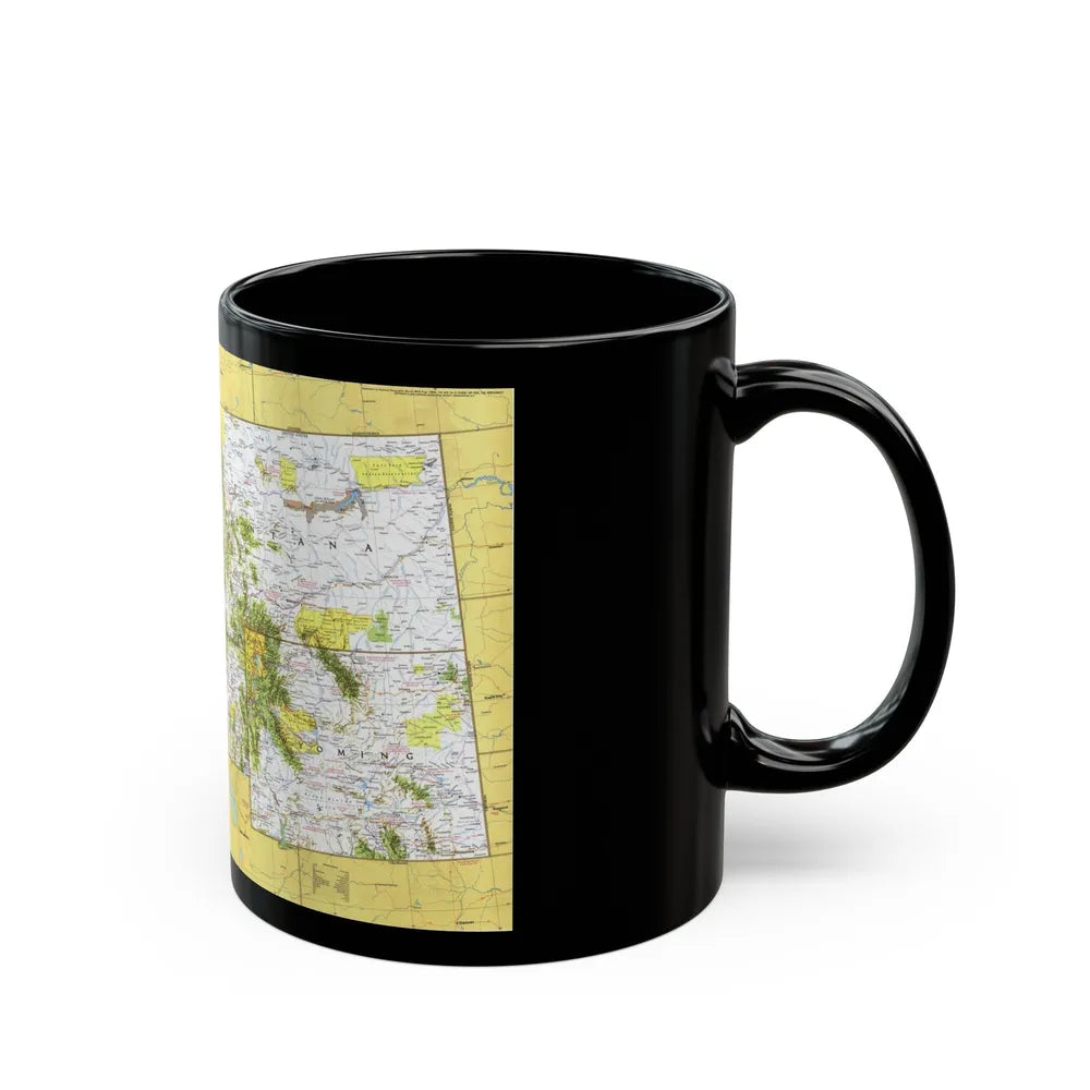 USA - Northwest 1 (1973) (Map) Black Coffee Mug-Go Mug Yourself