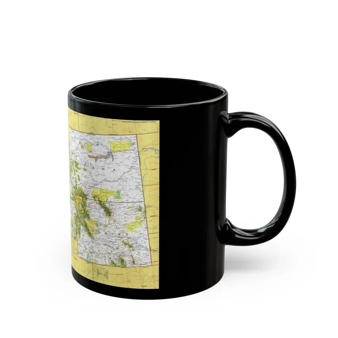 USA - Northwest 1 (1973) (Map) Black Coffee Mug - Go Mug Yourself