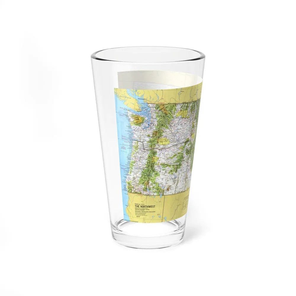 USA - Northwest 1 (1973) (Map) Pint Glass 16oz-Go Mug Yourself