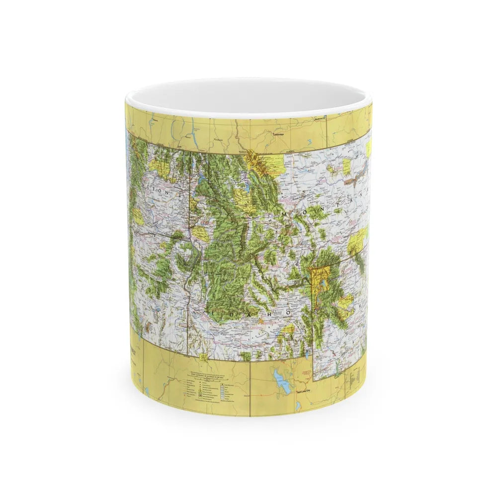 USA - Northwest 1 (1973) (Map) White Coffee Mug-11oz-Go Mug Yourself