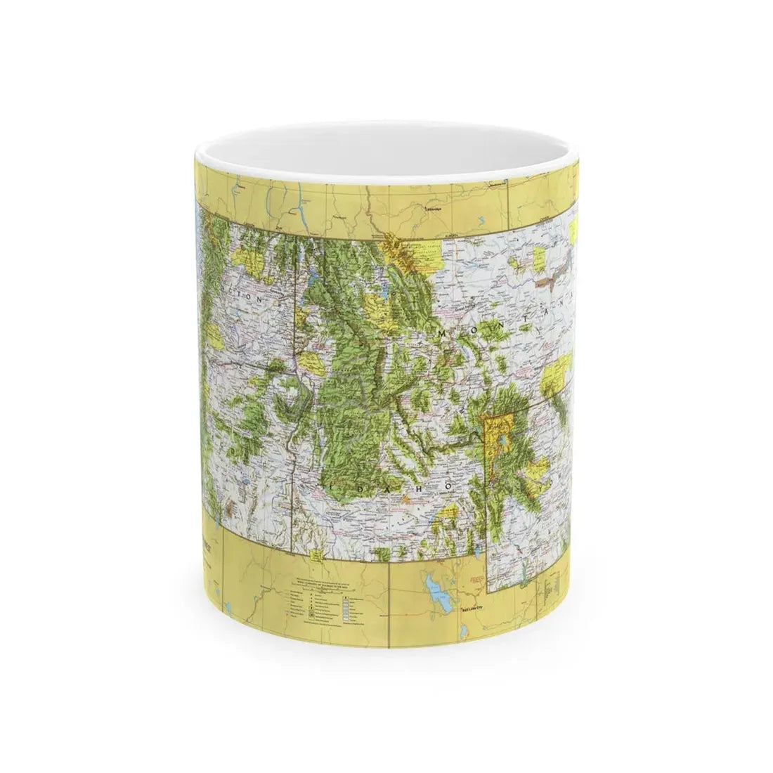 USA - Northwest 1 (1973) (Map) White Coffee Mug 11oz - Go Mug Yourself