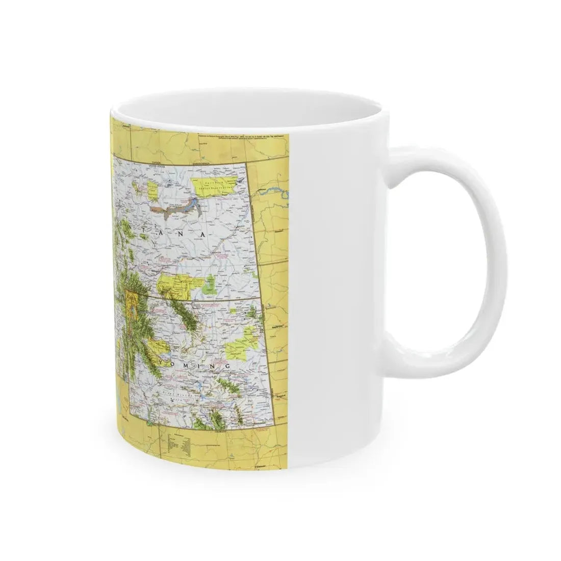 USA - Northwest 1 (1973) (Map) White Coffee Mug - Go Mug Yourself