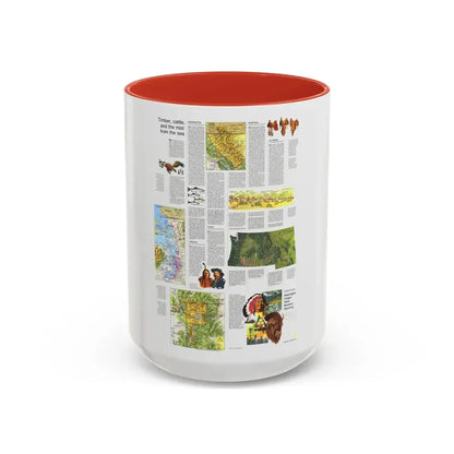 USA - Northwest 2 (1973) (Map) Accent Coffee Mug 15oz Red - Go Mug Yourself
