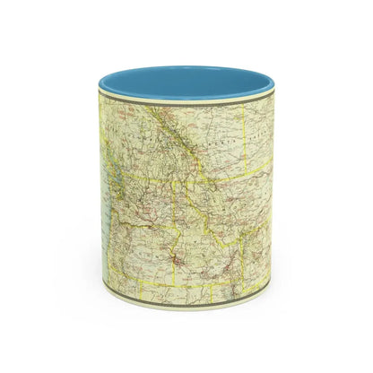 USA - Northwestern (1941) (Map) Accent Coffee Mug 11oz Light Blue - Go Mug Yourself