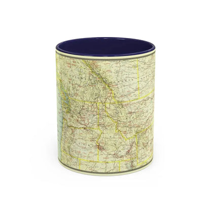 USA - Northwestern (1941) (Map) Accent Coffee Mug 11oz Navy - Go Mug Yourself