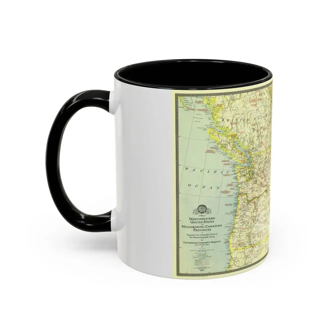USA - Northwestern (1941) (Map) Accent Coffee Mug - Go Mug Yourself