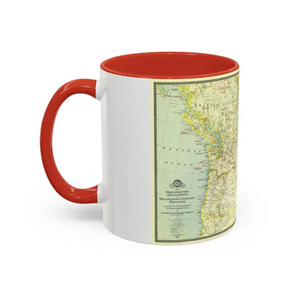 USA - Northwestern (1941) (Map) Accent Coffee Mug - Go Mug Yourself