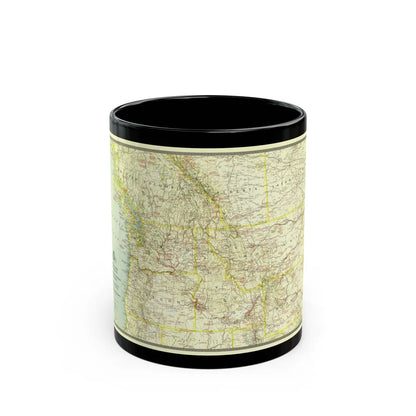 USA - Northwestern (1941) (Map) Black Coffee Mug-11oz-Go Mug Yourself