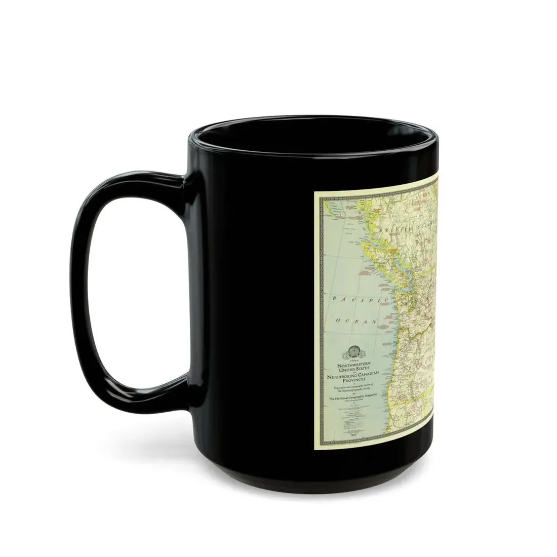 USA - Northwestern (1941) (Map) Black Coffee Mug - Go Mug Yourself