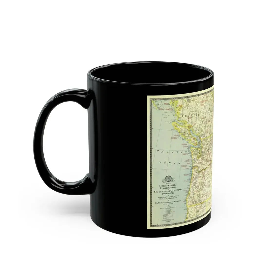 USA - Northwestern (1941) (Map) Black Coffee Mug - Go Mug Yourself