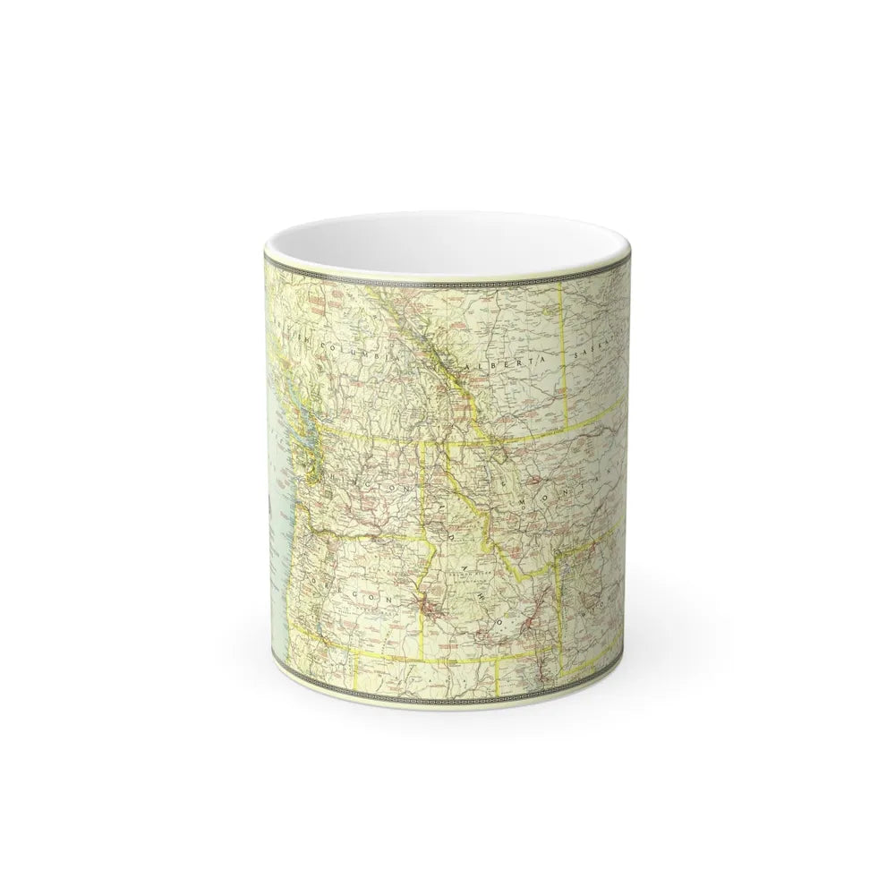 USA - Northwestern (1941) (Map) Color Changing Mug 11oz-11oz-Go Mug Yourself