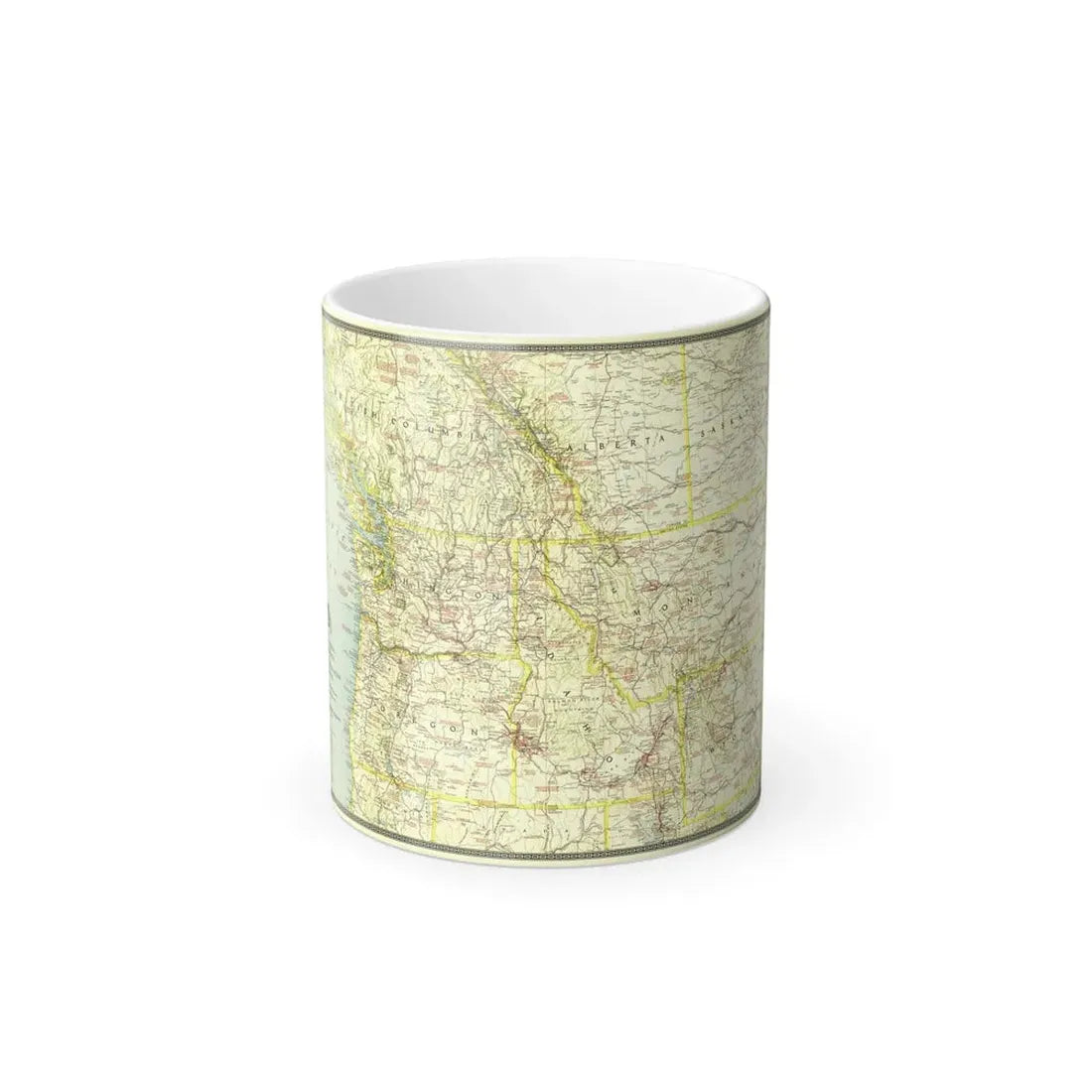 USA - Northwestern (1941) (Map) Color Changing Mug 11oz - Go Mug Yourself