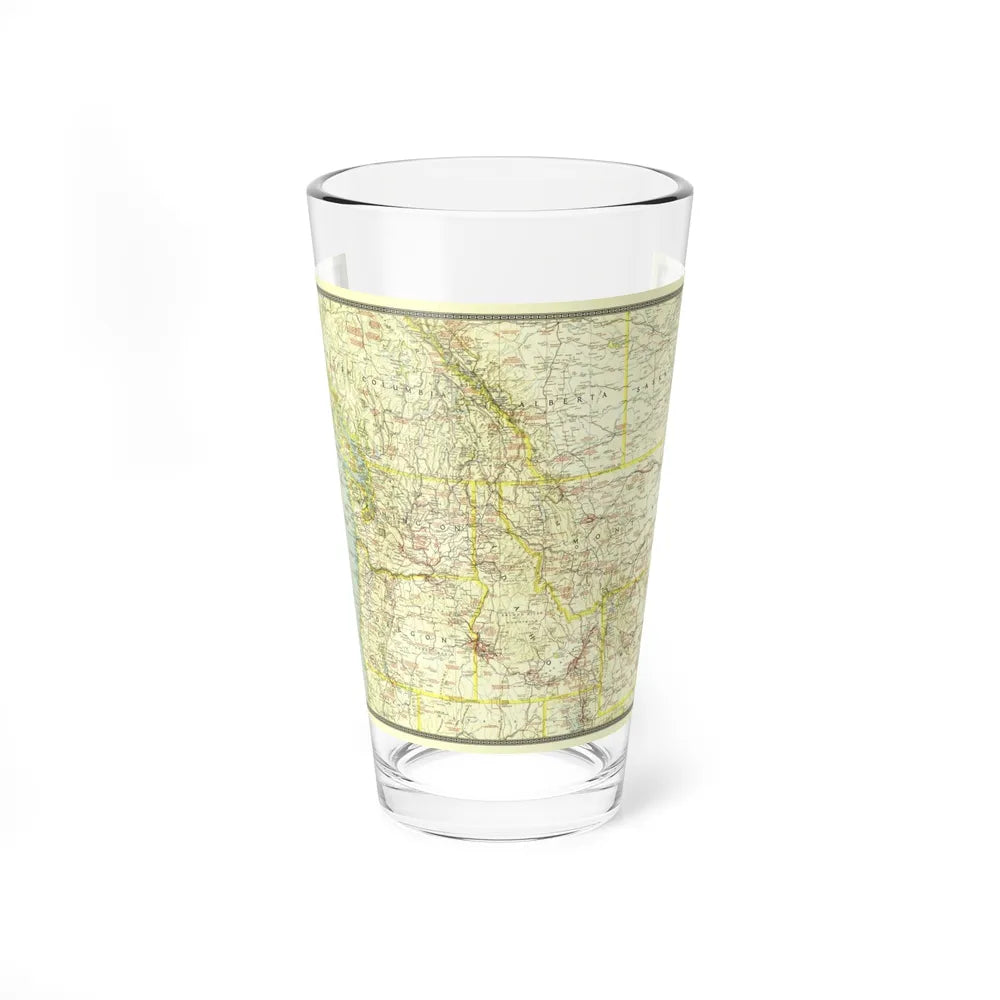 USA - Northwestern (1941) (Map) Pint Glass 16oz-16oz-Go Mug Yourself