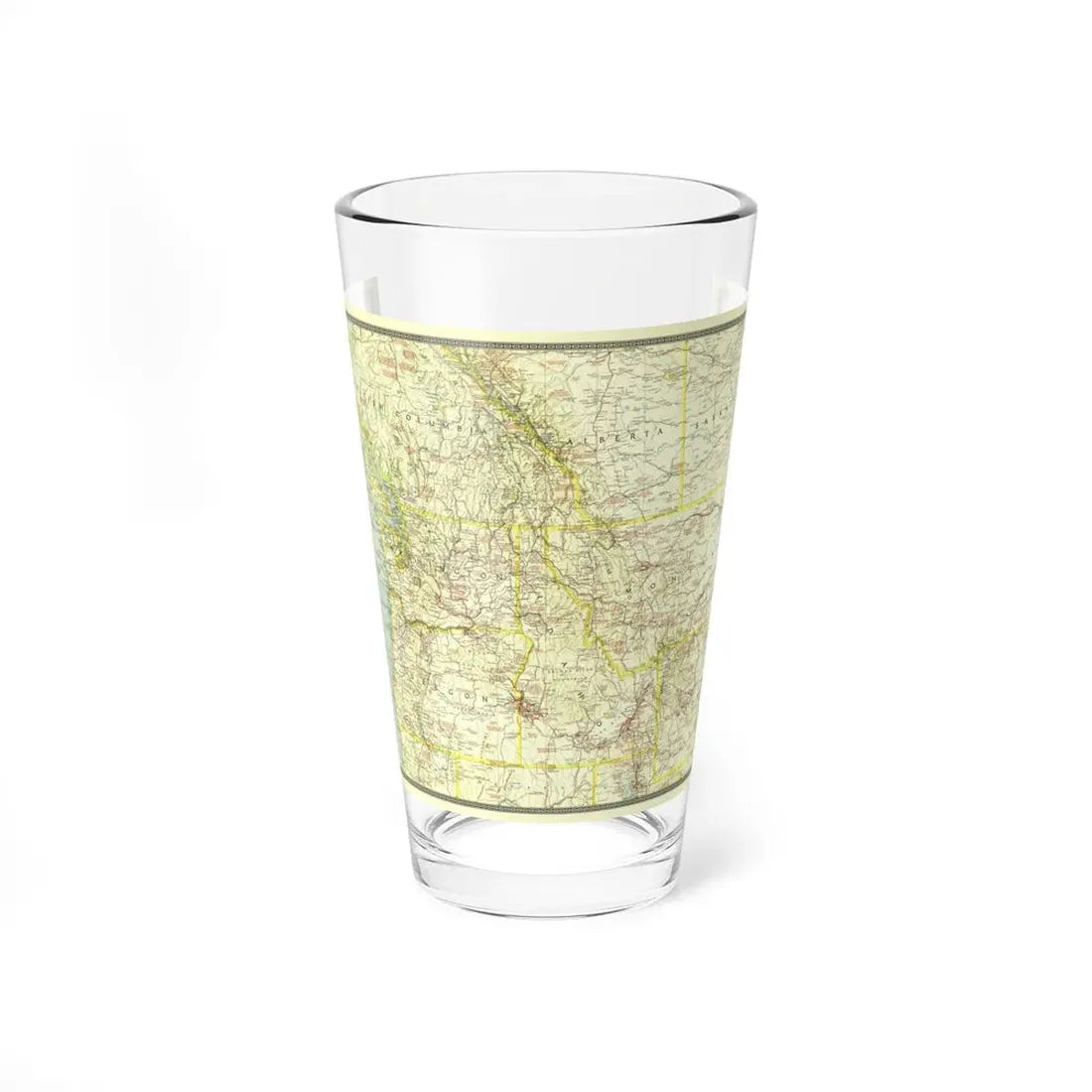 USA - Northwestern (1941) (Map) Pint Glass 16oz 16oz - Go Mug Yourself