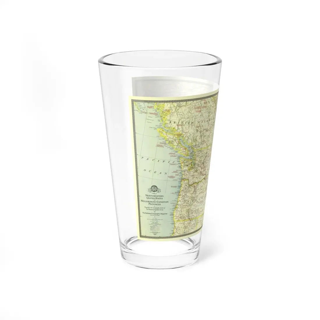 USA - Northwestern (1941) (Map) Pint Glass 16oz - Go Mug Yourself