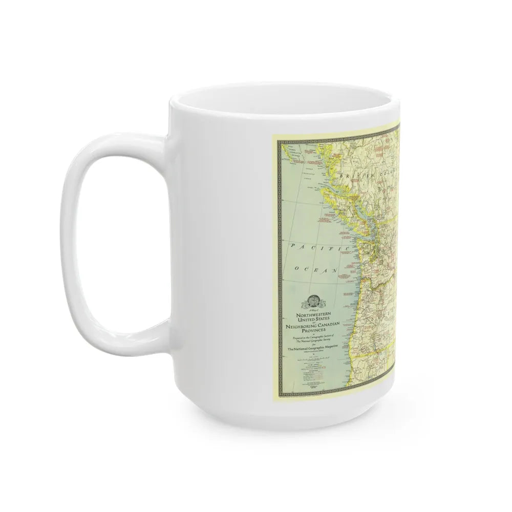 USA - Northwestern (1941) (Map) White Coffee Mug-Go Mug Yourself