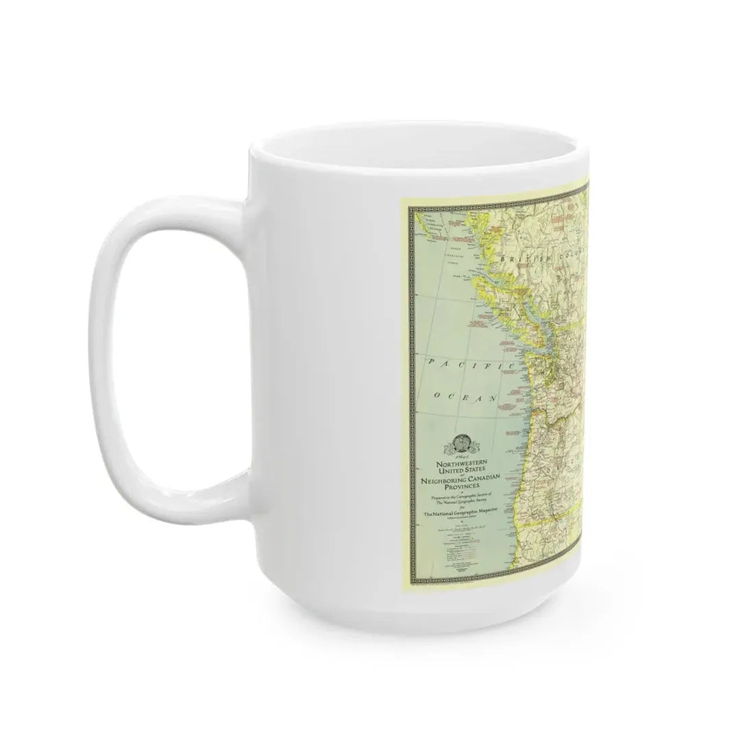 USA - Northwestern (1941) (Map) White Coffee Mug - Go Mug Yourself