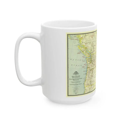 USA - Northwestern (1941) (Map) White Coffee Mug - Go Mug Yourself