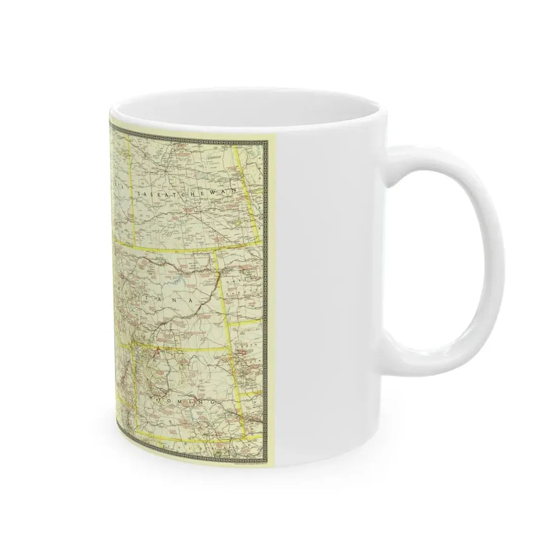 USA - Northwestern (1941) (Map) White Coffee Mug - Go Mug Yourself