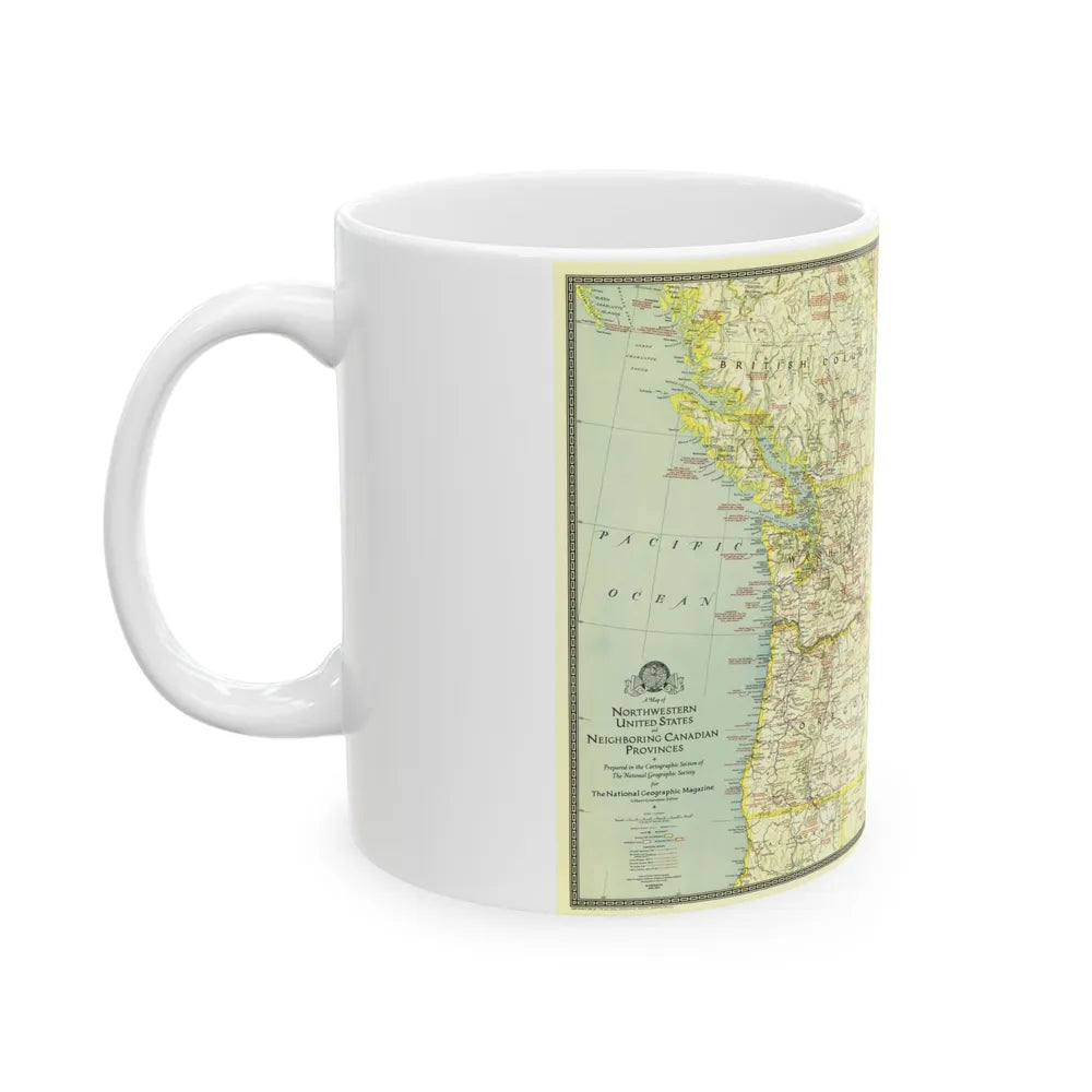 USA - Northwestern (1941) (Map) White Coffee Mug-Go Mug Yourself