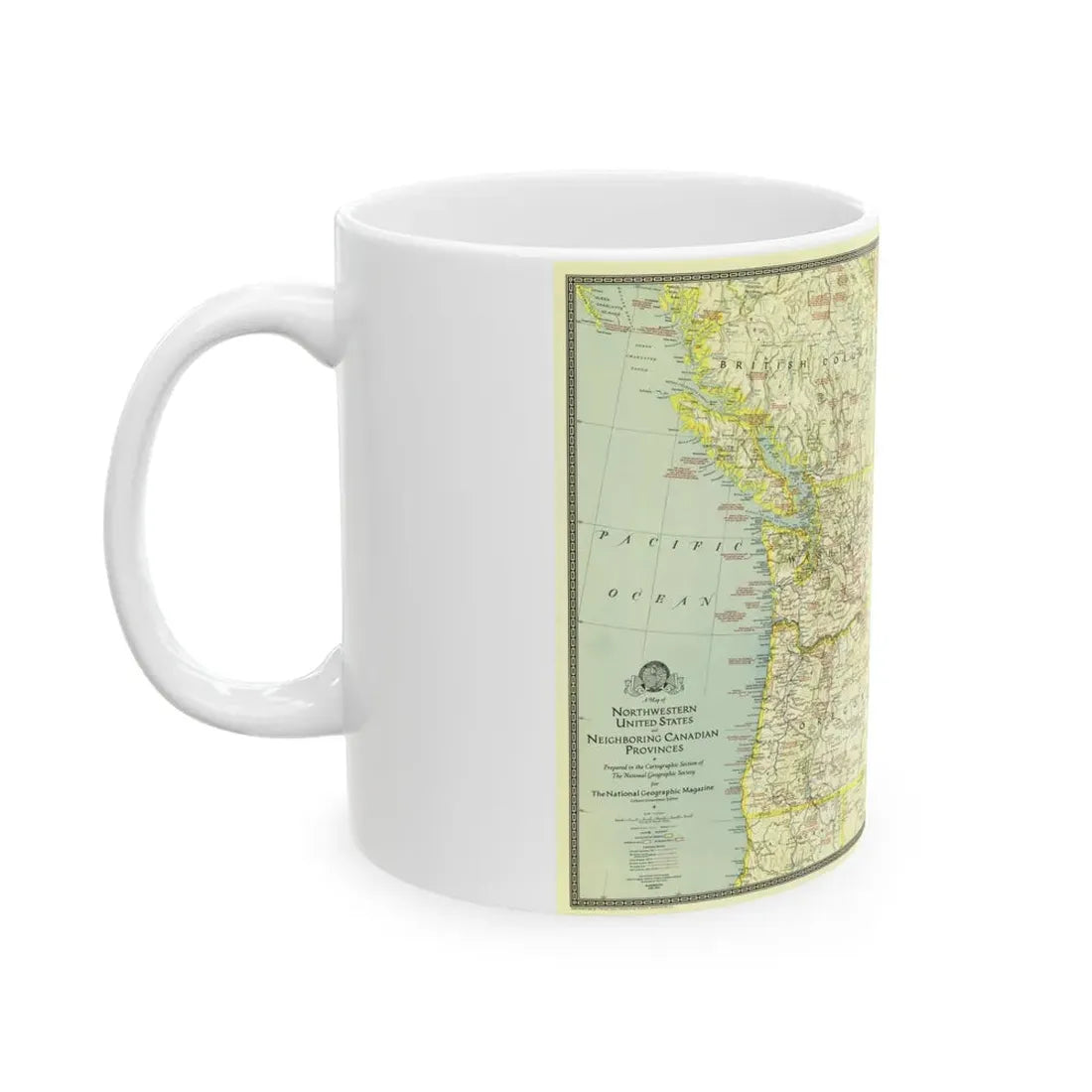 USA - Northwestern (1941) (Map) White Coffee Mug - Go Mug Yourself