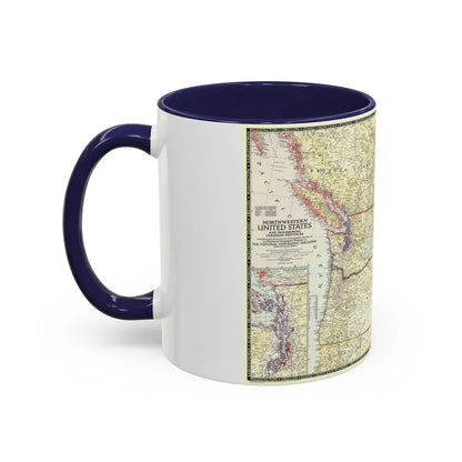 USA - Northwestern (1950) (Map) Accent Coffee Mug - Go Mug Yourself