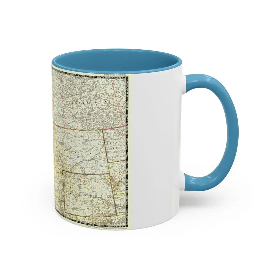 USA - Northwestern (1950) (Map) Accent Coffee Mug - Go Mug Yourself