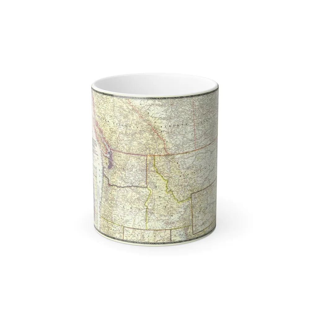 USA - Northwestern (1950) (Map) Color Changing Mug 11oz-11oz-Go Mug Yourself