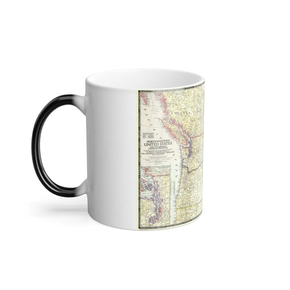 USA - Northwestern (1950) (Map) Color Changing Mug 11oz-Go Mug Yourself