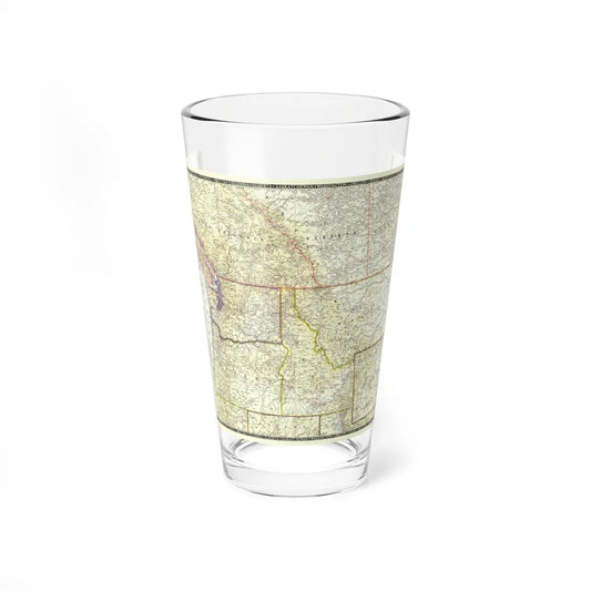 USA - Northwestern (1950) (Map) Pint Glass 16oz-16oz-Go Mug Yourself